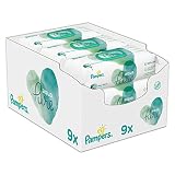 Pampers Baby Feuchttücher Aqua Pure, Mit 99% Purem Wasser, Dermatologisch Getestet, 432 Tücher (9 x 48)