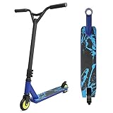 YOLEO Stunt Scooter Freestyle Tretroller Pro Scooter Kickscooter Roller für Kinder und Erwachsene Tragfähigkeit: 100 kg ABEC 7 Steel Y Lenker (Blau)