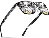 ATTCL Herren Polarisierte Fahren Sonnenbrille Al-Mg Metall Rahme Ultra Leicht 8587 Silver