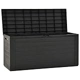 Festnight Abschließbar Gartenbox Anthrazit 116x44x55 cm Auflagenbox Gartentruhe Kissenbox Truhe Aufbewahrungsbox Gartenmöbel Garten Box Kissentruhe Auflagenkiste Polypropylen