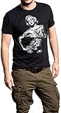 Marilyn Monroe T-Shirt - Tattoo Pin UP - schwarz Größe XL