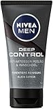 NIVEA MEN Deep Control Anti-Mitesser Peeling und Waschgel im 1er-Pack (1 x 75 ml), Gesichtsreinigung, porentiefe Reinigung mit Peeling fürs Gesicht