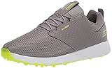 Skechers Elite 4 Prestige Herren-Golfschuhe, entspannte Passform, wasserdicht, Grau (Grau/Limette), 42.5 EU