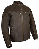 MDM Retro Motorrad Lederjacke in braun aus Nubukleder (L)