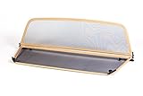 GermanTuningParts Windschott für VW Beetle 5C7 (ab 2012) - Klappbar - mit Schnellverschluss - Beige | Windabweiser | Windblocker | Wind deflector