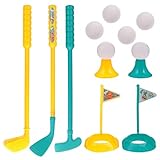 VOSAREA 13 Stücke Kinder Golf Set Golfschläger Golfbälle Golf Tees und Golf Putting Cup mit Flagge Golfset Mini Golfspiel Minigolf Kinderspiele Outdoor Sport Spielzeug