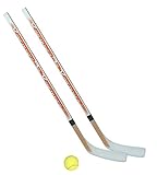 Unbekannt Streethockeyschläger-Set Junior 6: 2 Vancouver-Schläger 115cm gerade Kelle & Tennisball