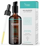 Bio Jojobaöl Kaltgepresst - 100% rein - für gesunde Haare, weiche Haut und starke Nägel - Auch für Gesicht geeignet - 100ml in Lichtschutz Glasflasche - nativ, made in Germany, von colibri cosmetics