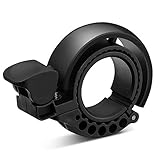 Malker Fahrradklingel,2020 Aluminiumlegierung O-Design Innovative Fahrrad Ring, klaren Sound Fahrradklingeln,ür Lenker von 22,2 bis 31.8mm(Schwarz)
