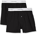Calvin Klein Herren 2p Slim Fit Boxer Hüft-Shorts, Schwarz (Black/Black 001), S