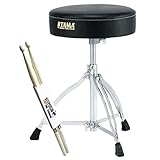 Tama HT130 Rundsitz Schlagzeug-Hocker + keepdrum Drumsticks 1 Paar