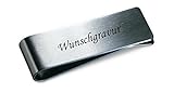 Geldscheinklammer Geldclip Moneyclip Edelstahl Metall mit Gravur graviert