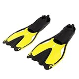 MagiDeal Unisex Erwachsene Flossen Schwimmflossen Kurz, Herren und Damen - Gelb, L
