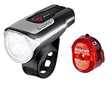 SIGMA SPORT - LED Fahrradlicht Set Aura 80 und Nugget II | StVZO zugelassenes, akkubetriebenes Vorderlicht und Rücklicht