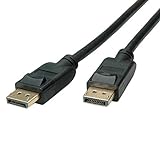 ROLINE Displayport Kabel v1.3 | Video und Audio-Übertragung DP zu DP | Anschluss männlich | Schwarz 2 m