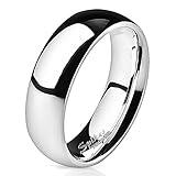 Bungsa® 60 (19.1) Ring Edelstahl für Damen und Herren Chirurgenstahl hochglanzpoliert Silber (Ring Damen Fingerring Partnerringe Verlobungsringe Trauringe Damenring Edelstahlring Chirurgenstahl)