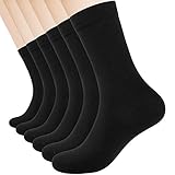 coskefy Socken Herren Damen 6 Paar Business Socken Herren 43-46 39-42 35-38 47-50 Baumwoll Socken Atmungaktive Anzug Socken Klassische Socken