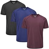 Charles Wilson Herren 3er Pack Polyester Sporttraining T-Shirt (L, Essentials Type 24)