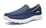 Gaatpot Herren Segelschuhe Bootsschuhe Mokassin Seakers Fitnessschuhe Freizeitschuhe Deckschuhe Canvas Slipper Halbschuhe Shoes Blau 39EU/40CN