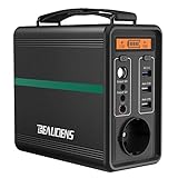 BEAUDENS Tragbare Power Station 166Wh/52000mAh, Akku Generator mit Lithium-Eisen-Phosphat-Batterie, 230V AC, 2 DC-Port und 3 USB Anschlüsse für Reise Camping Emergency