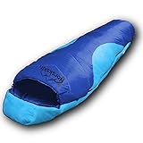 Norskskin R Mumien Schlafsack Arctic 4 Jahreszeiten bis -23 Grad Mumienschlafsack Sommer Winter Herbst Frühjahr Camping für Outdoor Festival super warm (Rechts)
