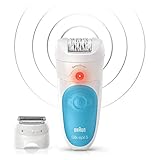 Braun Silk- épil 5 5/890 SensoSmart Damen Epilierer - Epiliergerät für die sanfte Haarentfernung mit 5 Extras, blau