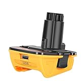 Ersatz Dewalt 20 V DCA1820 mit USB-Adapter, kompatibel mit Dewalt 18 V Werkzeuge, Konvertiert Dewalt 20 V Lithium-Batterie DCB204 DCB205 DCB206 DCB606 auf Dewalt 18 V NiCad NiMh Akku-Werkzeuge