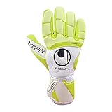 uhlsport Herren Pure Alliance Supersoft Hn Torwarthandschuhe, weiß/Fluo gelb/Schwarz, 8.5