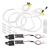 Yctze CCFL Angel Eyes Halo Lichtring-Kit Passend für E46 Limousine 1995-2005 (Weiß)