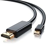 CSL - Mini Displayport auf HDMI Kabel 5m - inkl. Tonübertragung - Kompatibel mit Thunderbolt 1- und Thunderbolt 2-Ports - Full HD HDTV 1080p - kompatibel mit Apple Lenovo Surface - schwarz