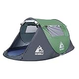 HEWOLF Outdoor 4-5 Personen vollautomatisch doppelt regensicher 2-3 Personen Free Aufbau Zelt Wild Speed ​​Open Zelt Camping Sonnenschutz Camping Zelt, 2-3 A.