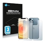 Savvies 6X Schutzfolie kompatibel mit Apple iPhone 12 Pro (Vorder + Rückseite) Displayschutz-Folie Ultra-transparent