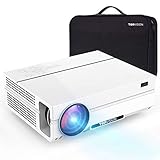 TOPVISION Heimkino Beamer mit Tragetasche,7500 Lumen Video Beamer with 150.000 Stunden Verlängert,Native 1080P LCD Beamer Full HD,4K 300'' Heim/Berufsbeamer für Smartphone/PC/TV-Box/Laptop/PS4/PPT