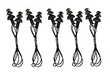 Upstore 5 Paar Gel Cord String Ohrstöpsel Weiche, Flexible, Anti-lärm wasserdichte Ohrstöpsel Schwimmer Bademode Swimmig Gehörschutz für Erwachsene Kinder (Schwarz)