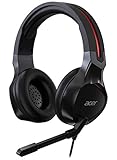 Acer Nitro Gaming Headset (anpassbares Kopfband, omnidirektionales Mikrofon, 100 dB Empfindlichkeit) rot/schwarz