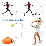 Q&Z Tennisball Trainer,Solo Tennis Trainer Rebound Ball Sockelleisten Selbstlernfunktion Mit Basis Trainings Tennis Und Kugel Federung TennisbäLle Mit Einem Seil Und 1 Trainingsball