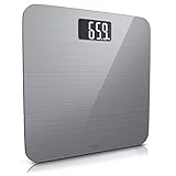 Digitale Personenwaage Körperwaage - Badezimmer Waage im Slim Design - 6 mm Sicherheitsglas, großes LCD-Display, max. 180 kg, Messauflösung 0,1 kg, automatisches Ein- und Ausschalten