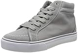 Urban Classics Herren High Canvas Sneaker, Gris/Blanco, 47 EU