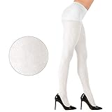 Widmann 2095C- Glitzer-Strumpfhose, weiß, 40 DEN, Socken, Hose, Strumpfwaren, Weihnachten, Christkind, Engel, Accessoire, Kostüm