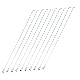 Sourcingmap® 10 STK. Metall Fahrrad Edelstahl Nirosta Twists NIRO Alpina Speichen Fahrradspeichen 26.5cm Lange de