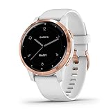 Garmin vívoactive 4S – schlanke, wasserdichte GPS-Fitness-Smartwatch mit Trainingsplänen & animierten Übungen. Für schmale Handgelenke, 20 Sport-Apps, 7 Tage Akkulaufzeit, kontaktlos Bezahlen, Musik