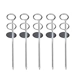 LIOOBO 5 stücke professionelle angelrute stianless Stahl angelwerkzeug liefert praktische angelrutenhalter für Outdoor (Silber 30 cm)