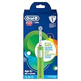 Oral-B Junior Elektrische Zahnbürste für Kinder ab 6 Jahren, mit weichen Borsten & Timer, 1 Putzprogramm, grün