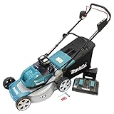 Makita DLM460PT2 Akku-Rasenmäher 2x18 V / 5,0 Ah, 2 Akkus + Doppelladegerät, 36 V, Blau