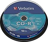 Verbatim CD-R 700MB 52x Extra Protection Surface Shrink 10