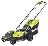 Ryobi Akku-Rasenmäher OLM1833B (Schnittbreite 33 cm, Schnitthöhe verstellbar, mit 35 l Fangsack + Mulchkeil, ohne Akku)