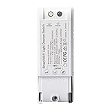 1 Pack WIFI Dimmschalter, FORNORM Smart Lichtschalter Dimmbar 2000W Kompatibel mit Amazon Echo/Alexa und Google Home, APP Fernbedienung/Timer/Countdown/Speicherfunktion, 2,4 GHz für Android iOS