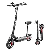 KUGOO M4 PRO Elektro Scooter Elektroroller E-Scooter E-Roller Faltbar, Mit Sitz - Batterie 13Ah - 500W Motor - 50KM/H, Super stoßfest 10 Zoll Reifen - LCD-Display Freego Elektro Scooter Adult