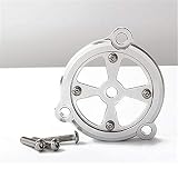 Motorradabdeckung Sitz for Yamaha Tmax Tmax 530 DX SX 2012-2017 2018 2019 Motorradrahmen Loch-Abdeckung Front Drive Shaft-Abdeckung Schutzfolie (Color : Silver)