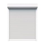 jarolift Basic Vorbaurollladen Rolladen auf Maß, eckiger Rollladenkasten, PVC-Kunststoff-Profil 37 mm, Gurtzug, 801-1000 mm x 801-1000 mm (B x H)